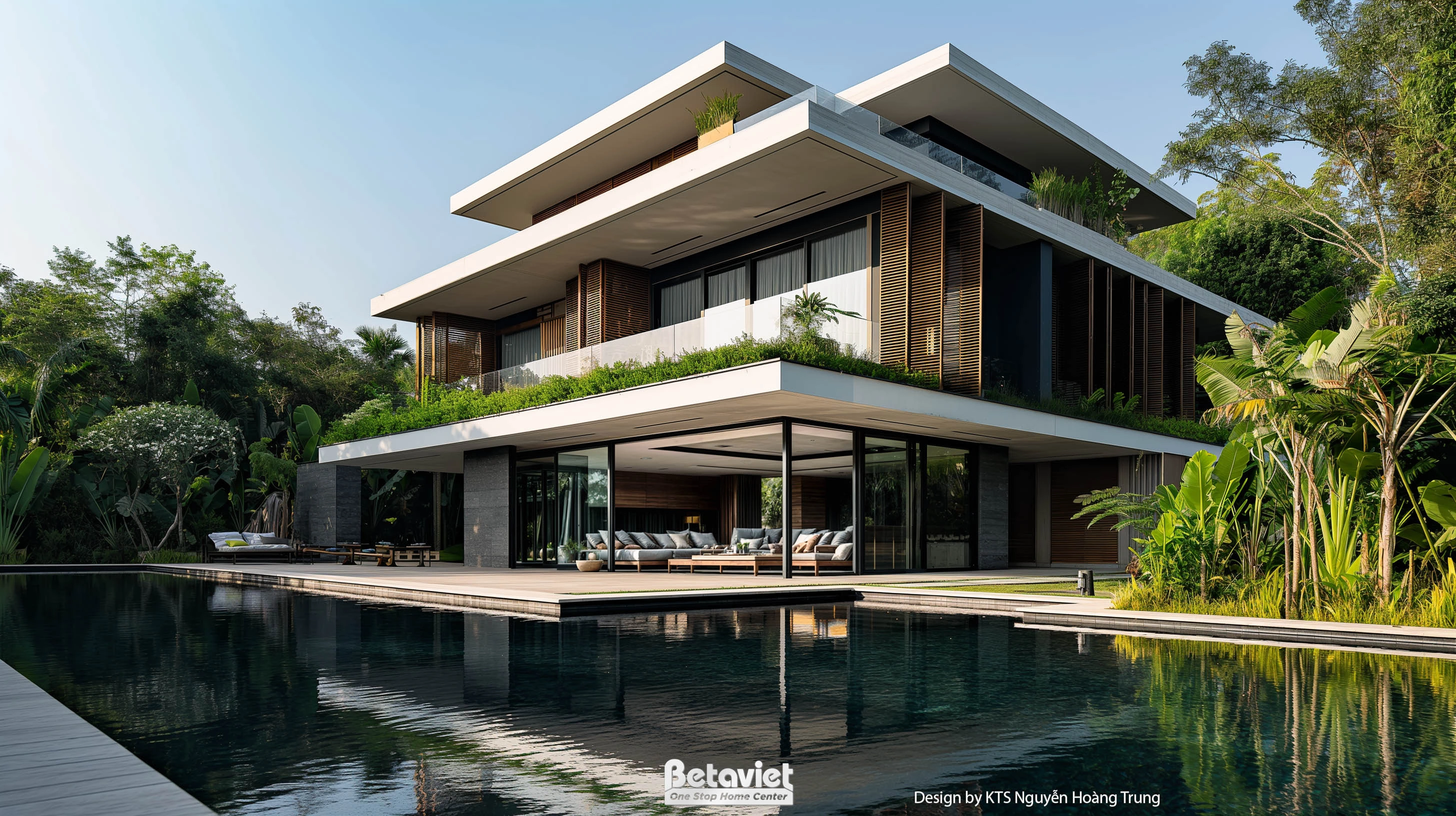 biệt thự 3 tầng phong cách hiện đại tại Thái Bình