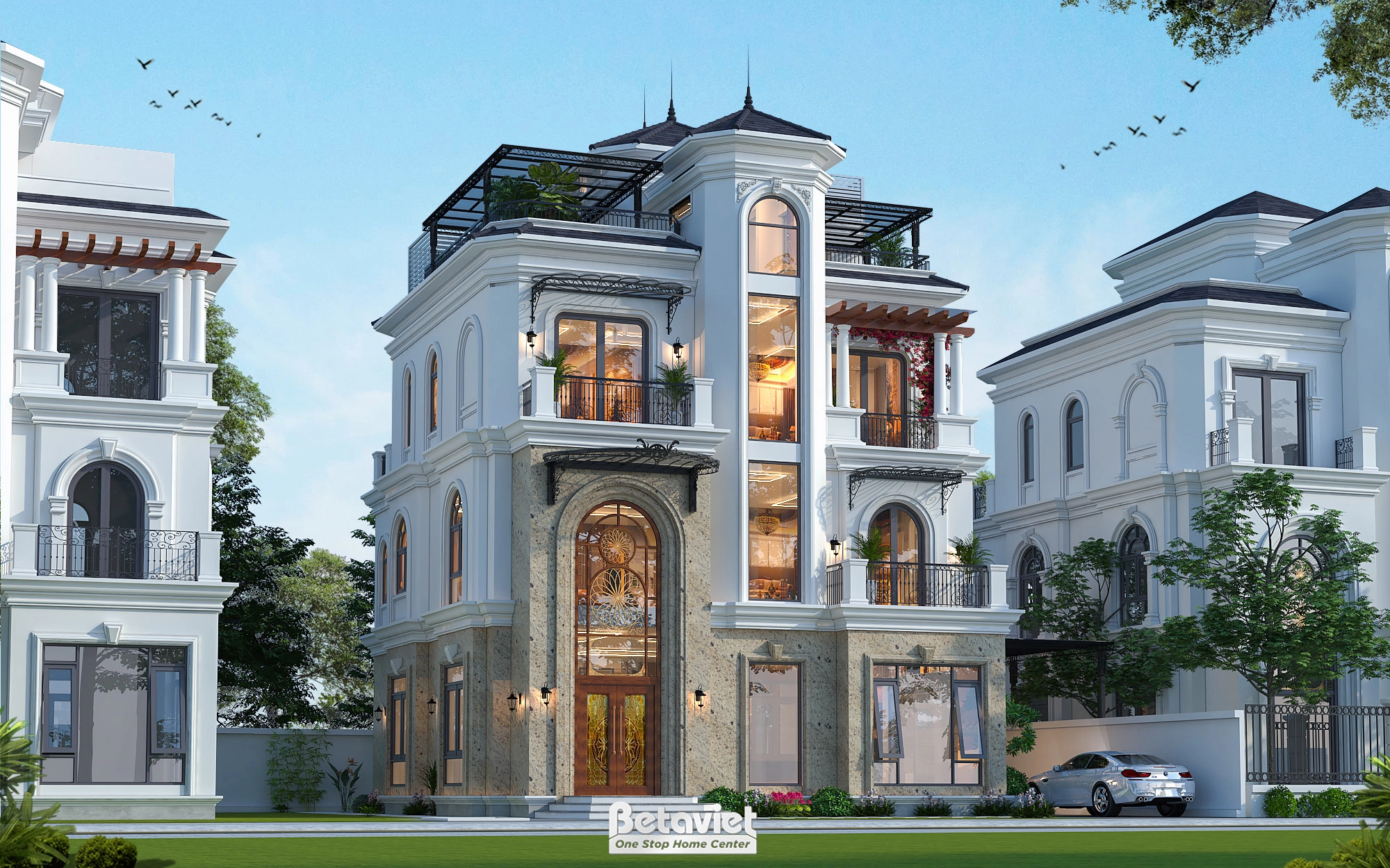 biệt thự địa trung hải 3 tầng KĐT Vinhomes Ocean Park