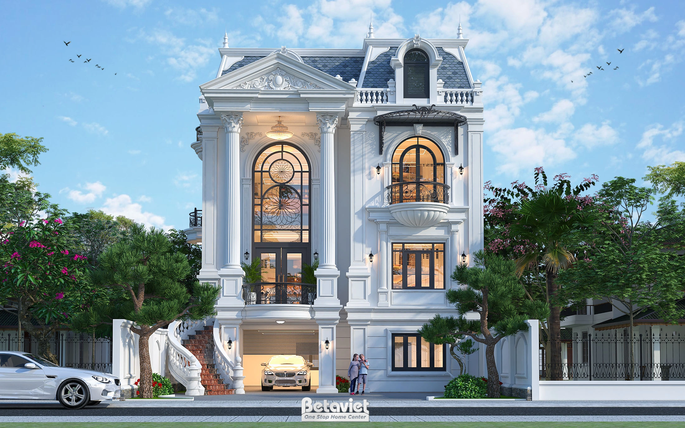 biệt thự 3 tầng phong cách cổ điển tại Bắc Ninh