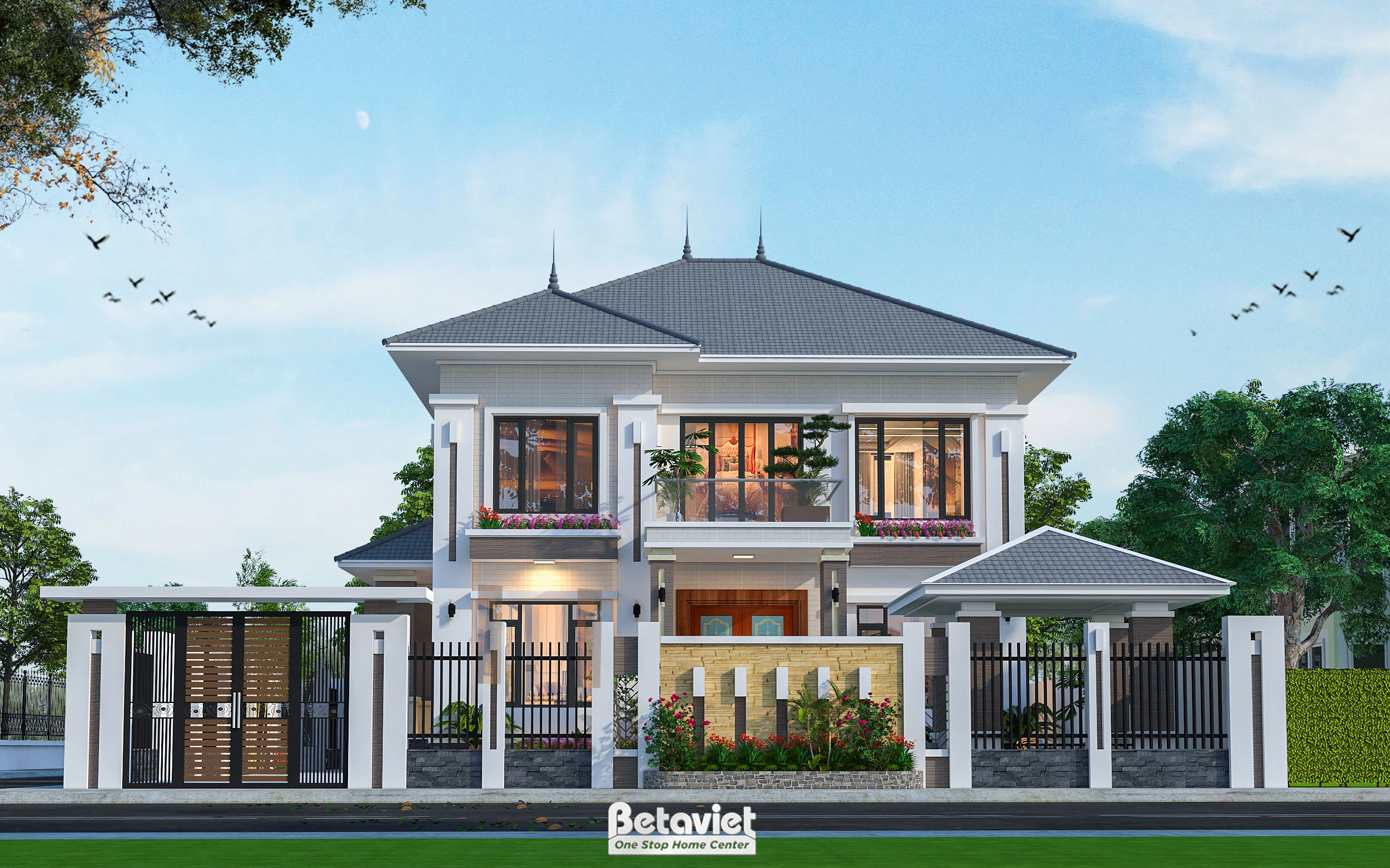 biệt thự 4 tầng