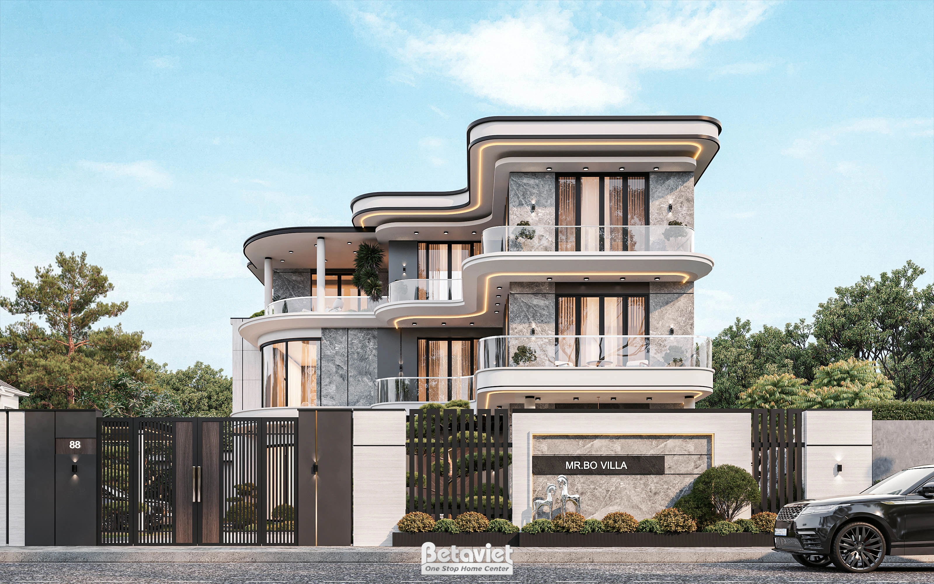 nhà phố 4 tầng phong cách tân cổ điển tại Thanh Hoá