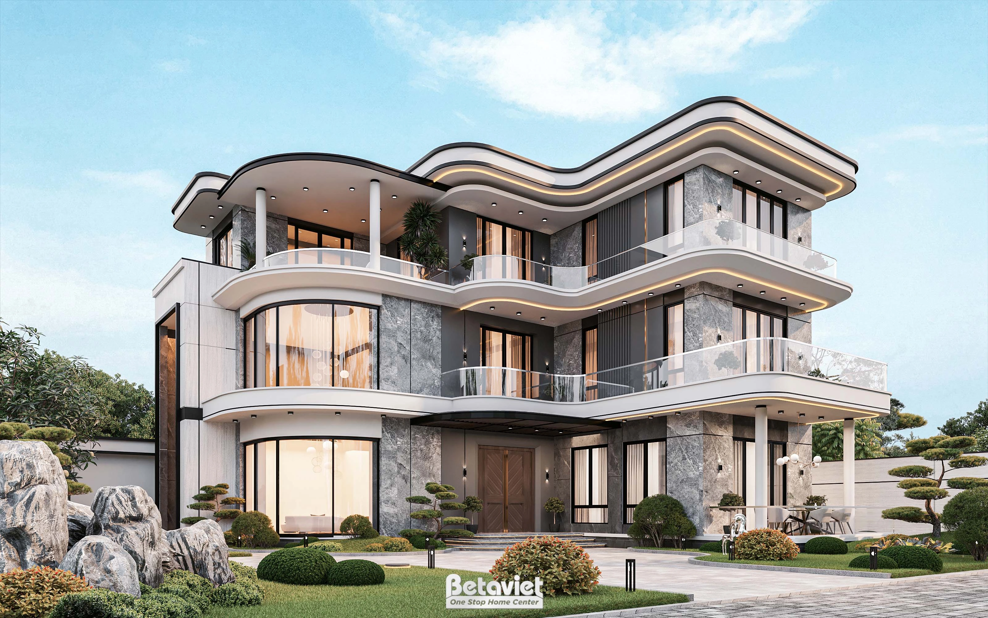 nhà phố 4 tầng phong cách hiện đại tại Hải Phòng