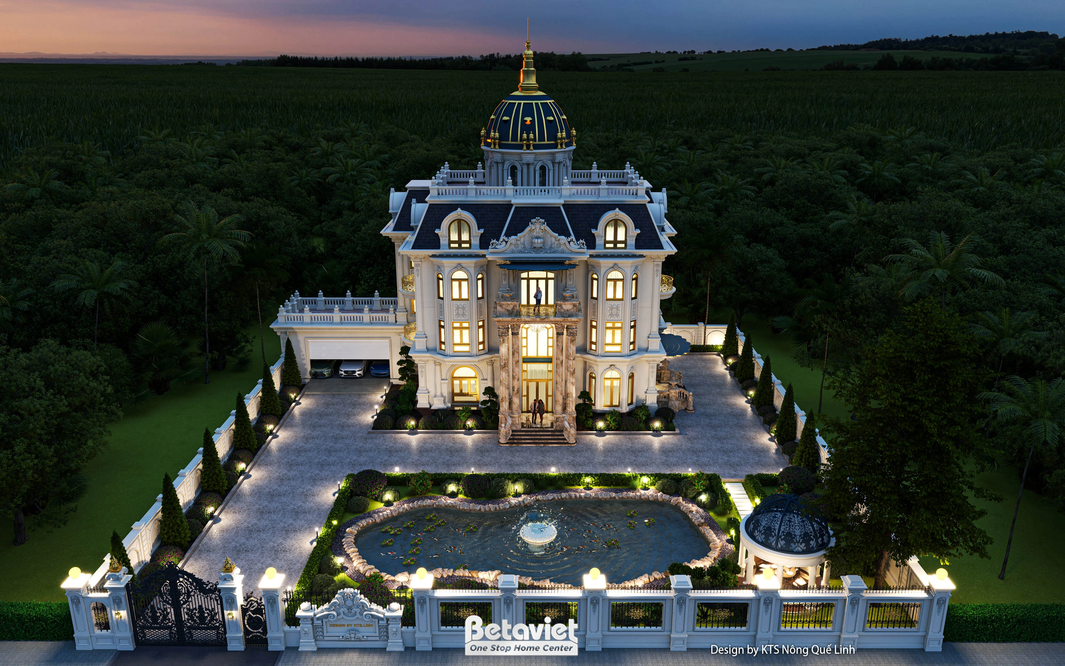 Dinh thự phong 4 tầng phong cách tân cổ điển  tại đắk lắk