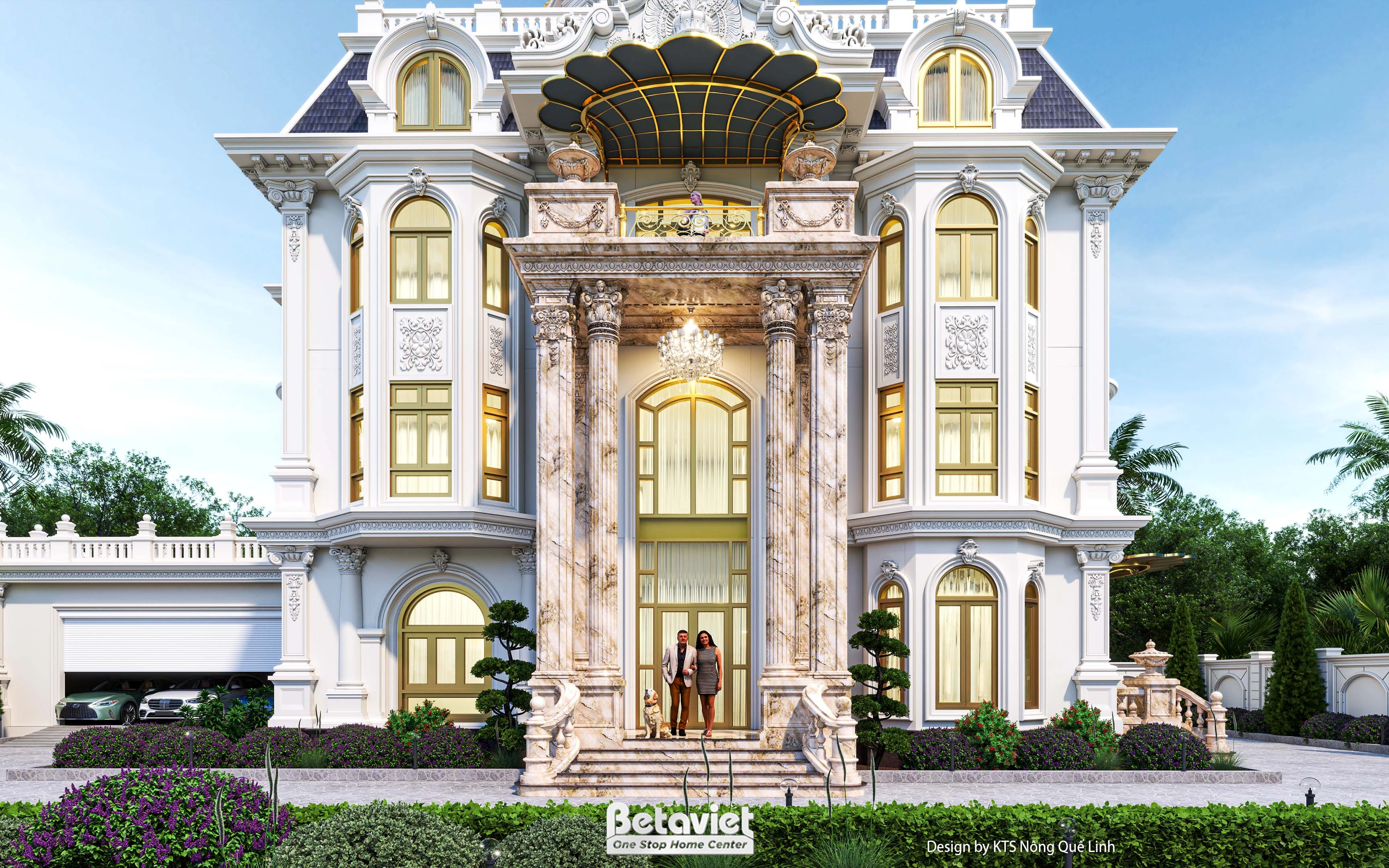 Mẫu thiết kế lâu đài phong cách cổ điển tại Hòa Bình KT2009313-1