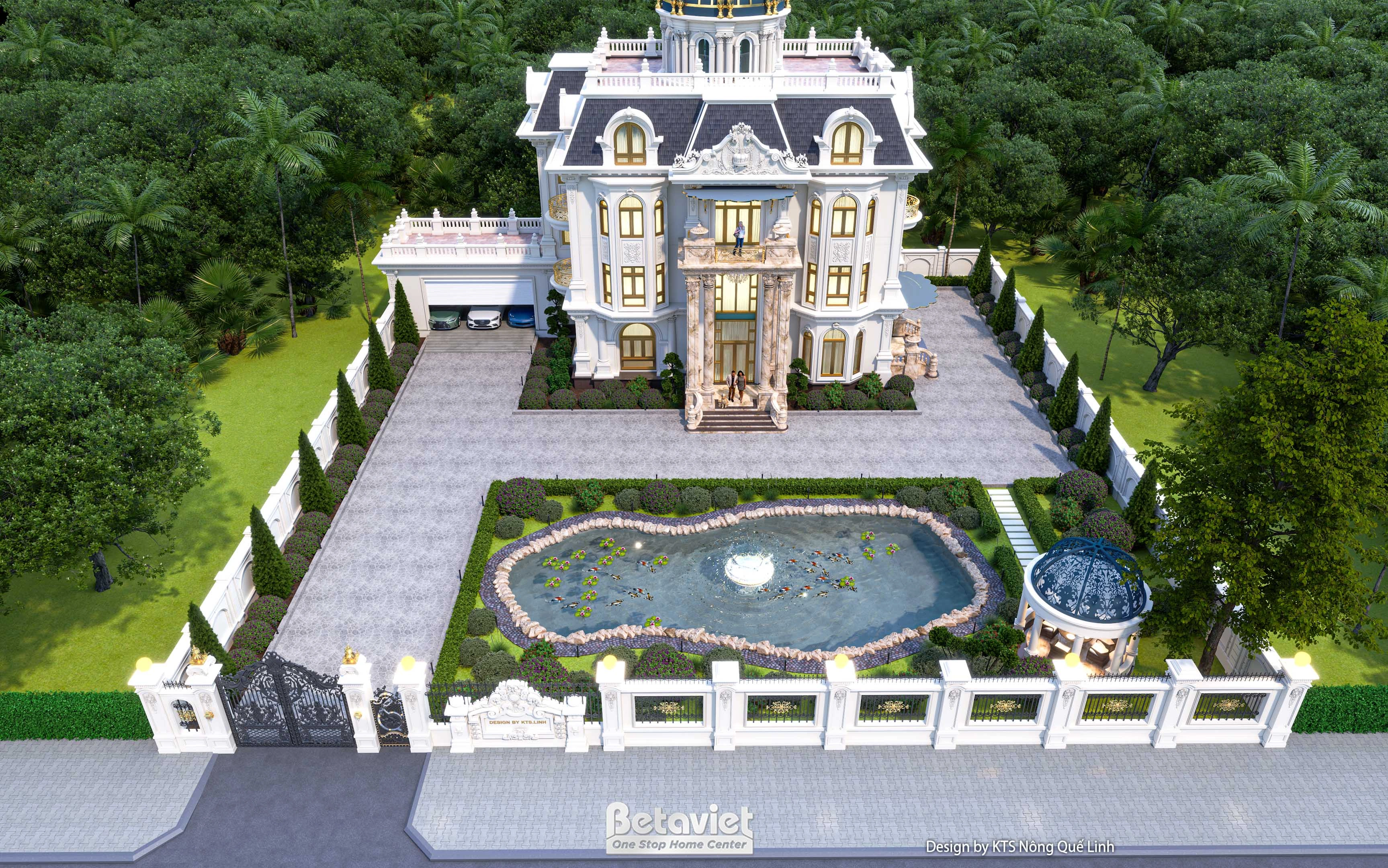 Dinh thự tân cổ điển 3 tầng mái mansard tại hải phòng