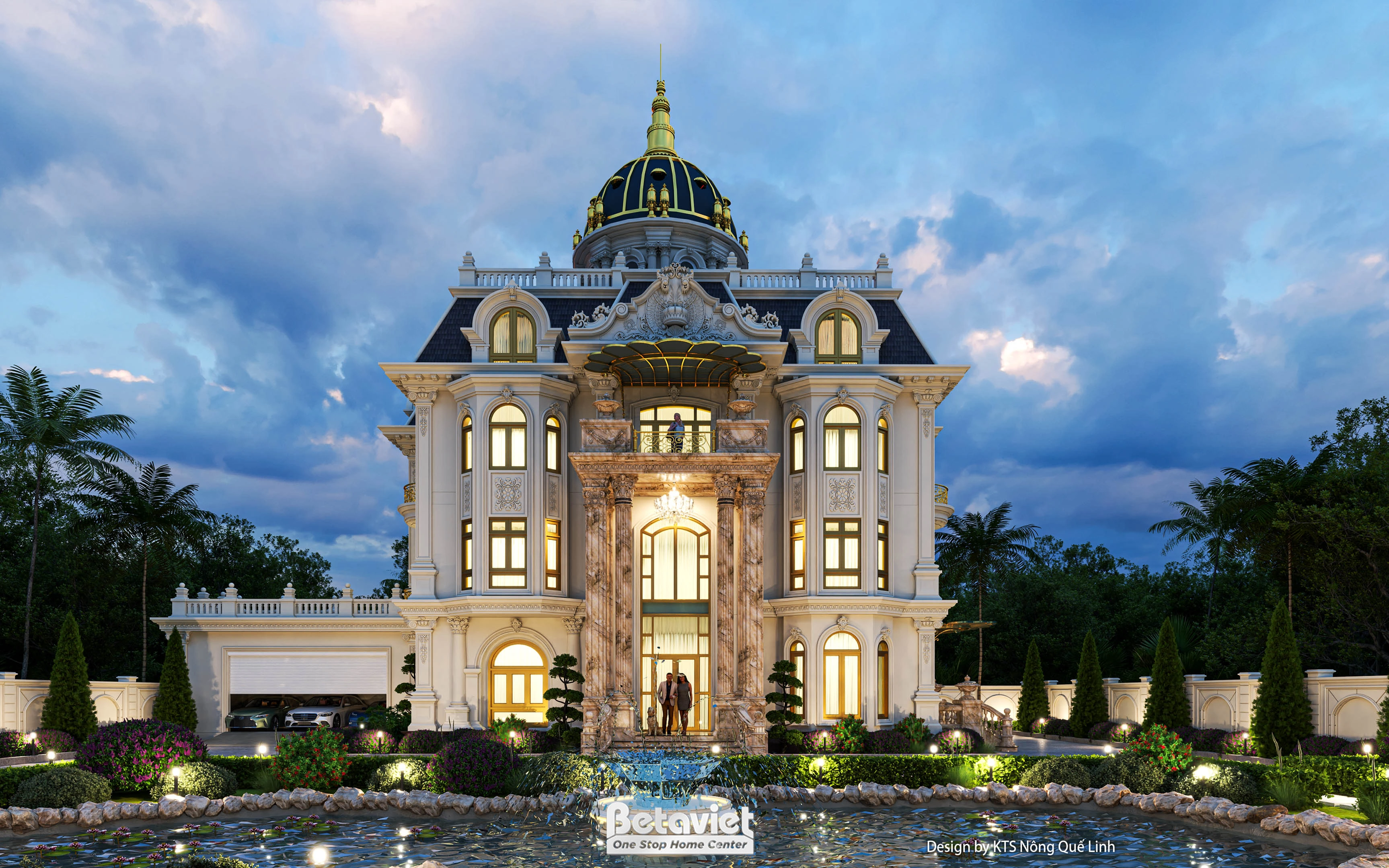 biệt tự 3 tầng phong cách tân cổ điển tại Hưng Yên