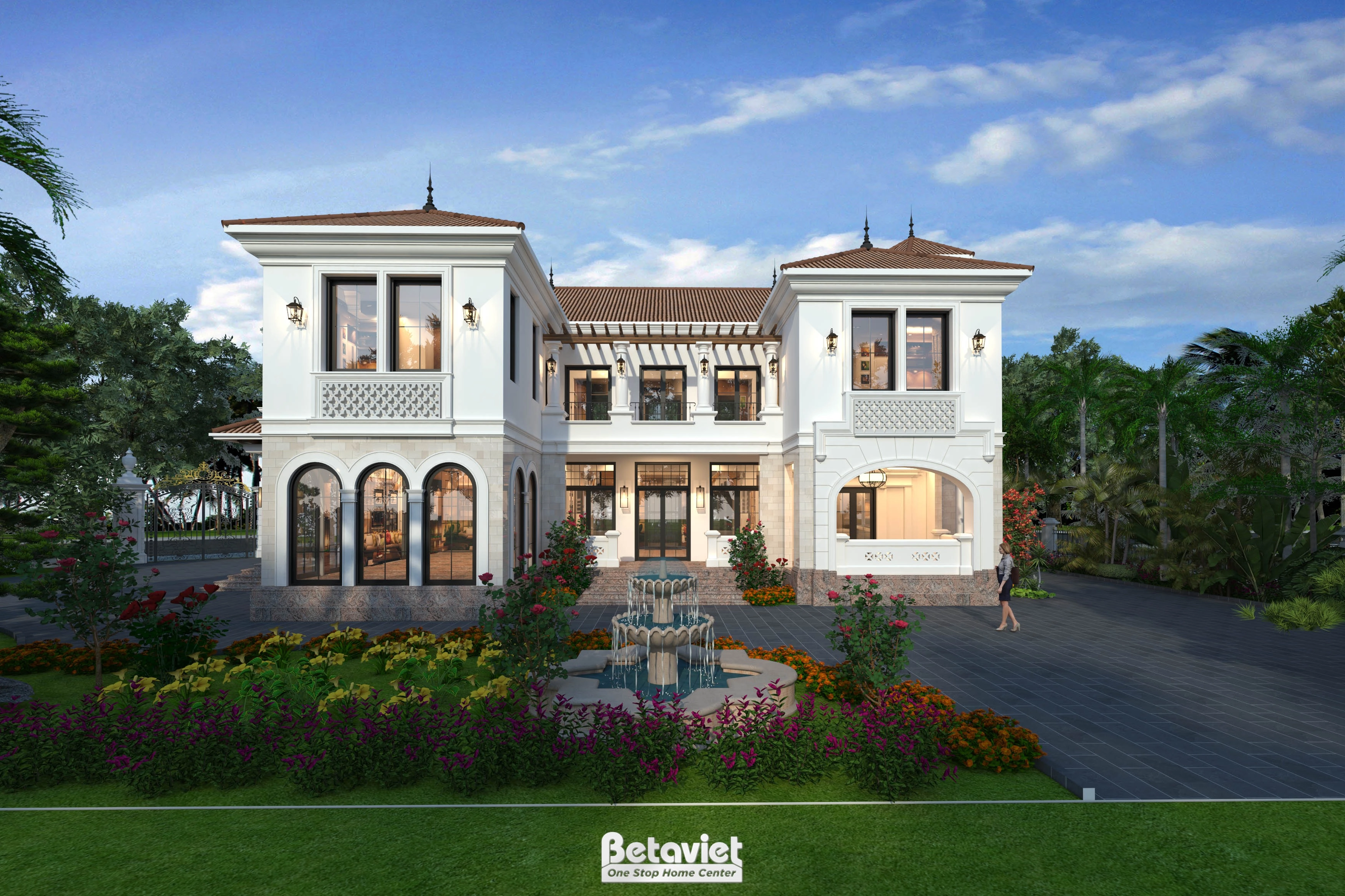 biệt thự 2 tầng Địa Trung Hải 650m2 tại Hòa Bình