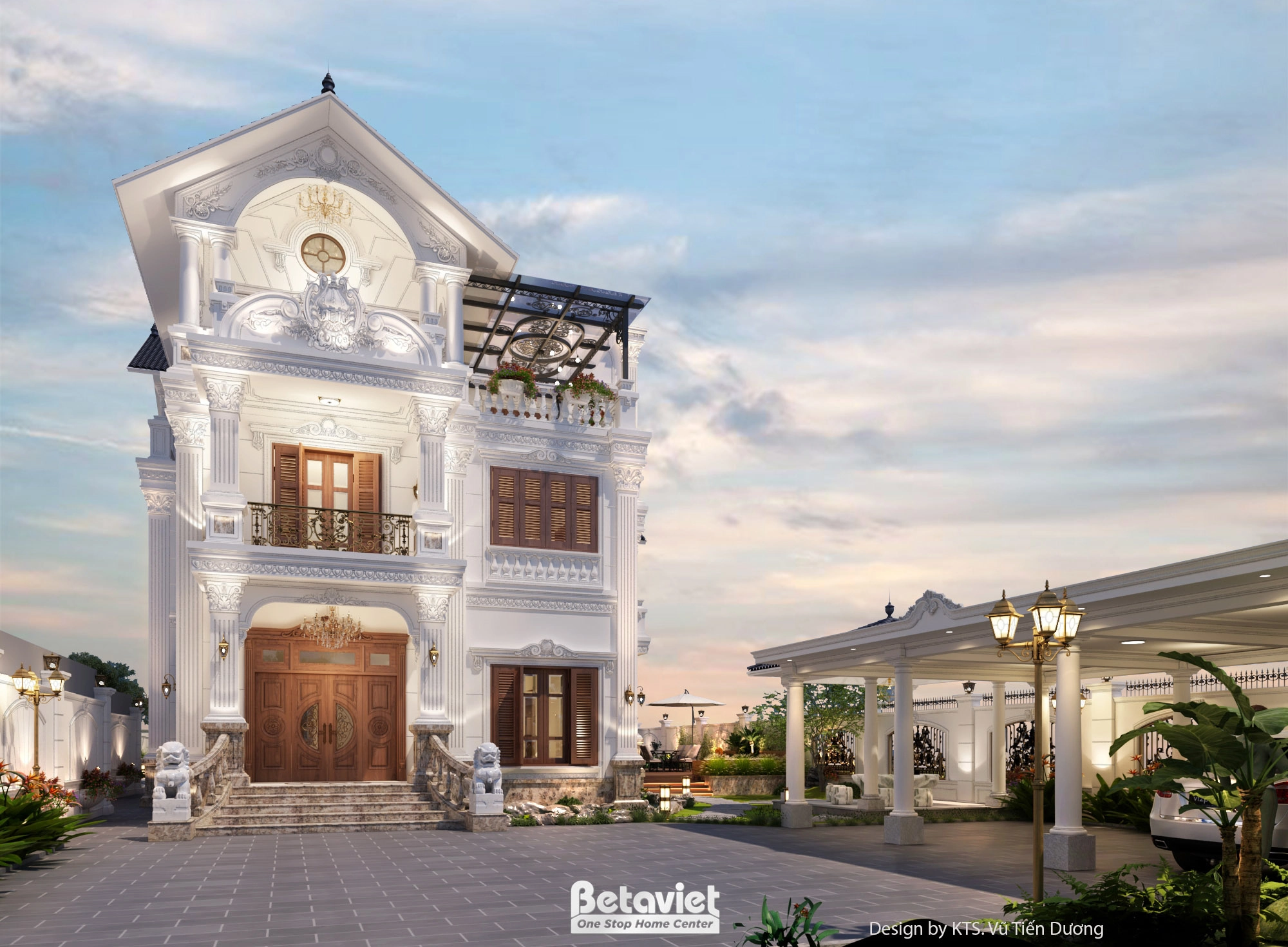 biệt thự 3 tầng tân cổ điển 550m2 tại Hà Nam