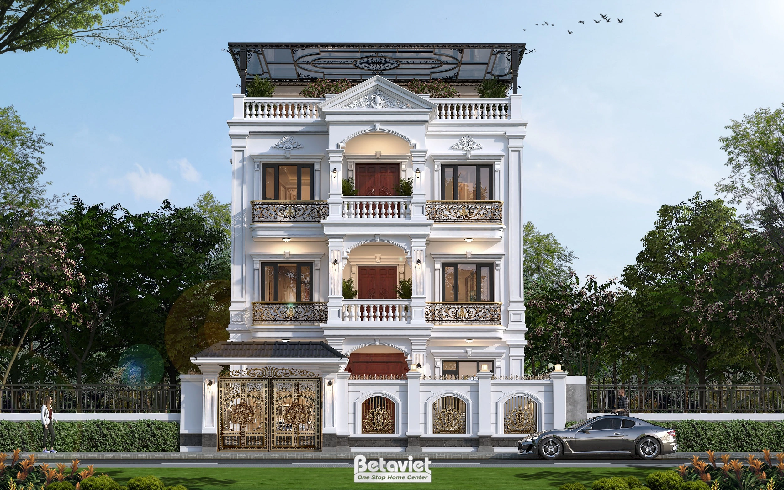 biệt thự 4 tầng tân cổ điển 530m2 tại Nam Định