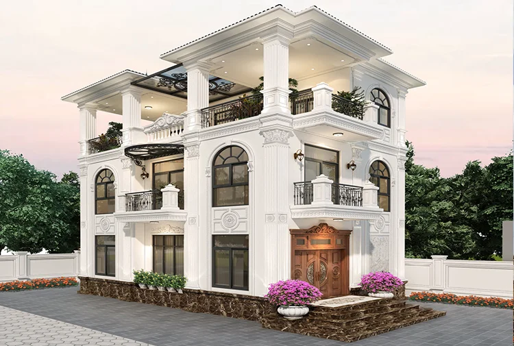 biệt thự 400m2 tân cổ điển 3 tầng tại Hà Nội