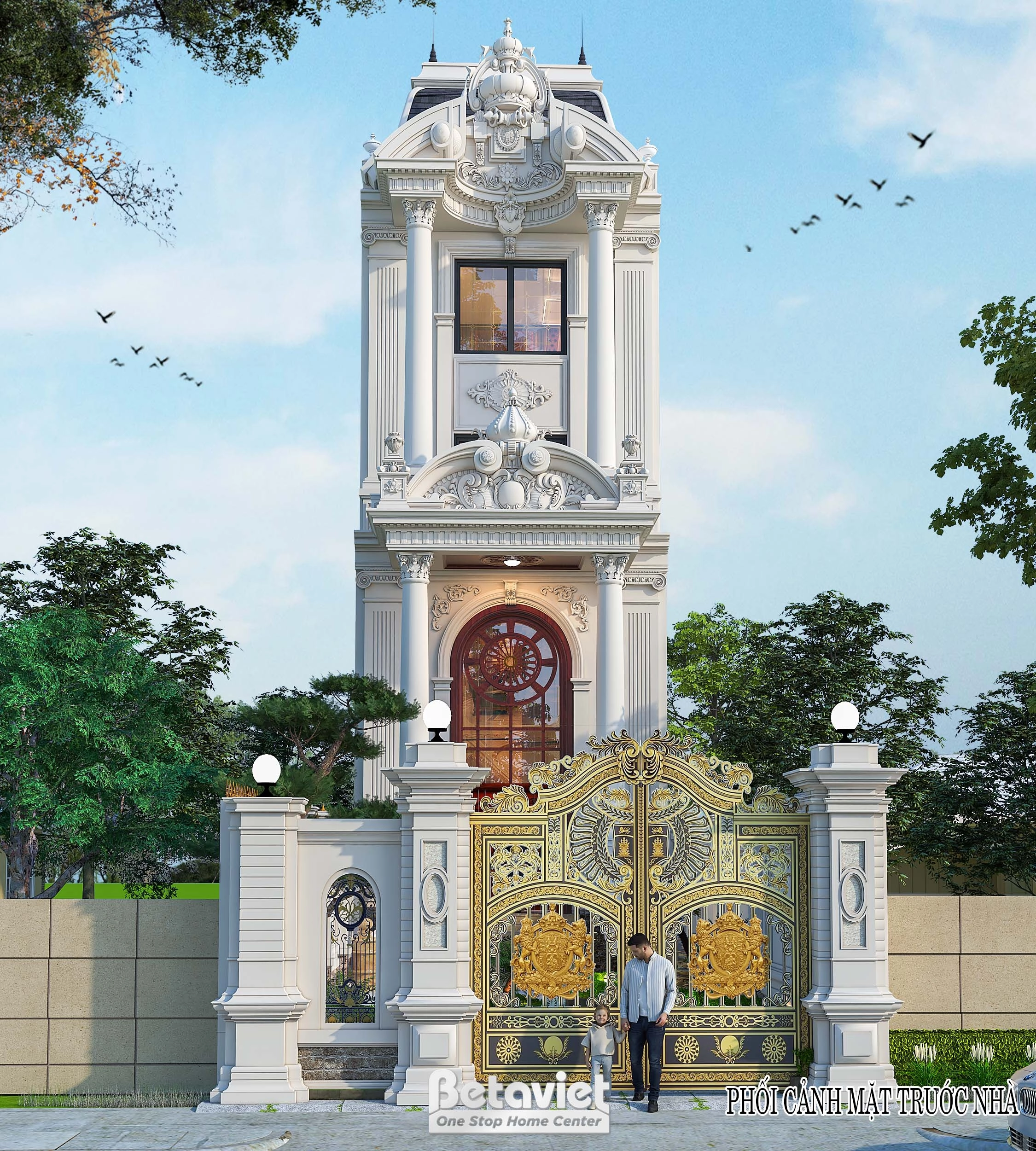 biệt thự nhà phố 5 tầng tân cổ điển tại Hưng Yên