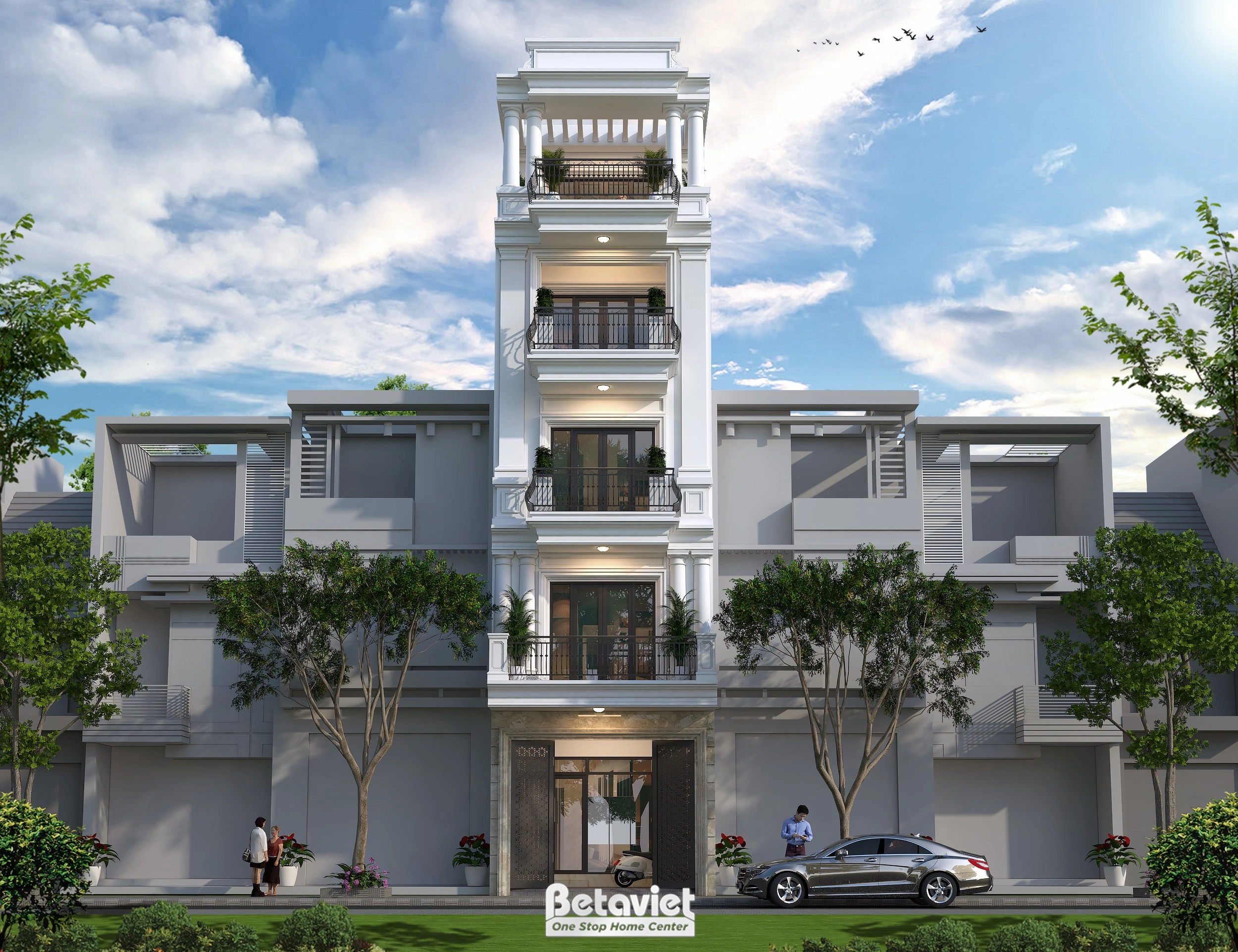 biệt thự phố 5 tầng tân cổ điển tại Ninh Bình