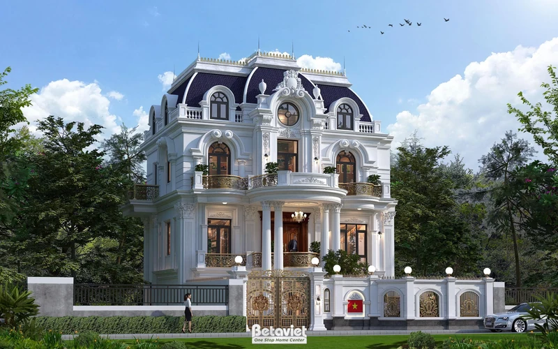 biệt thự tân cổ điển mái Mansard 3 tầng tại Hải Phòng