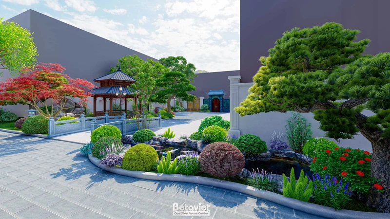 nhà vườn Á Đông cho biệt thự tại Bắc Giang
