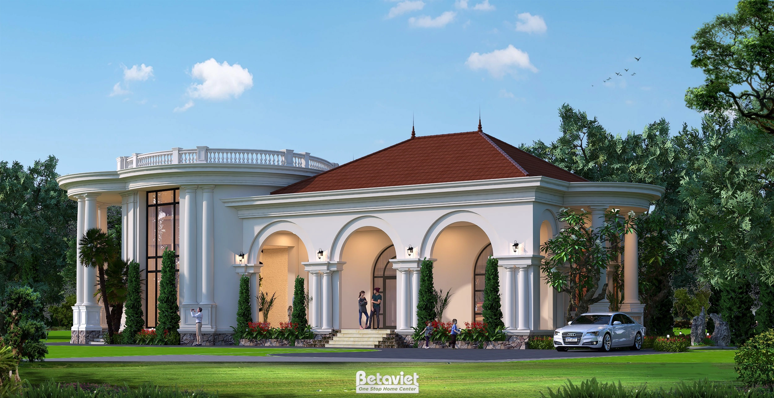 Mẫu biệt thự 2 tầng phong cách tân cổ điển tại Bắc Ninh