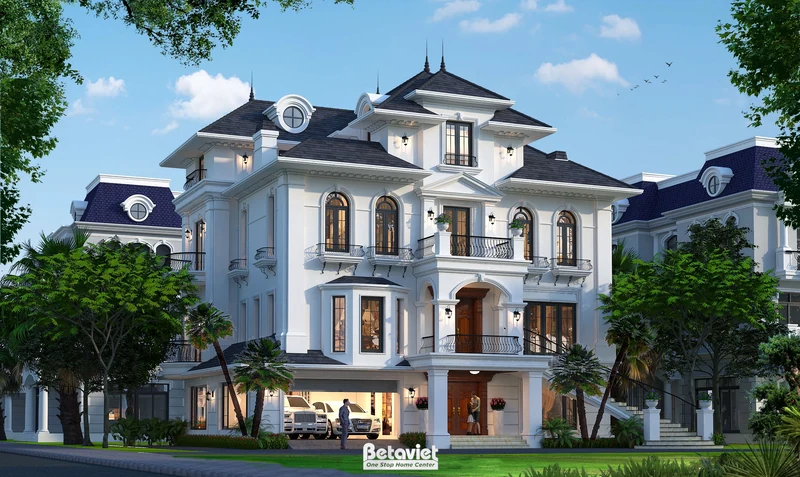 Mẫu thiết kế biệt thự tân cổ điển 4 tầng tại Hải Phòng