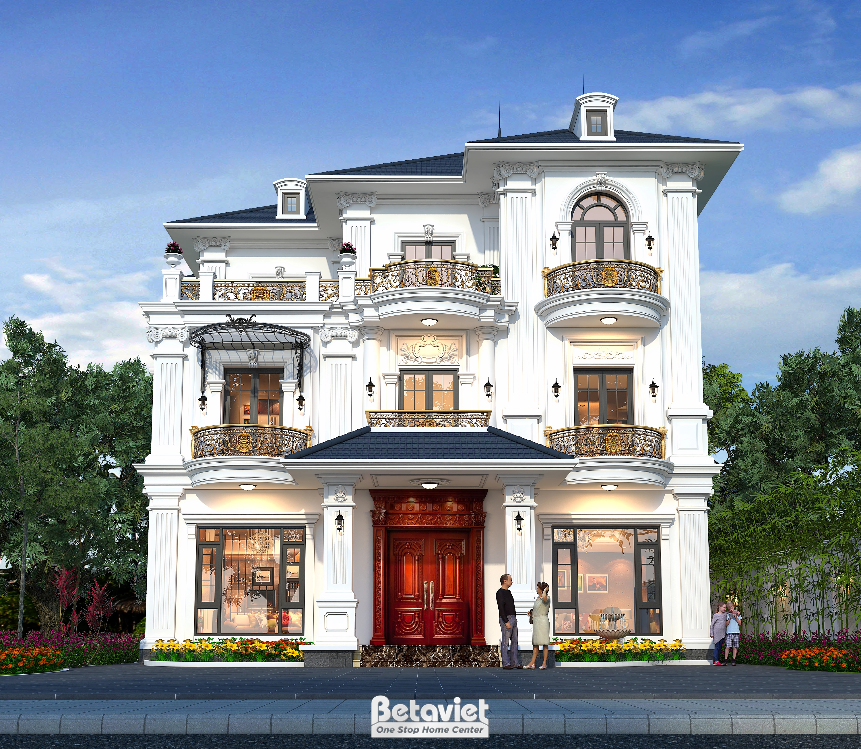 biệt thự 3 tầng tân cổ điển tại Hải Phòng