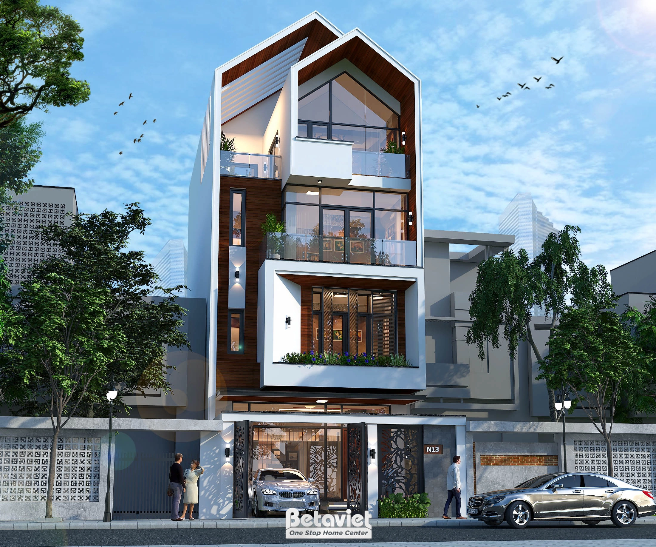 biệt thự 4 tầng phong cách hiện đại tại Quảng Ninh