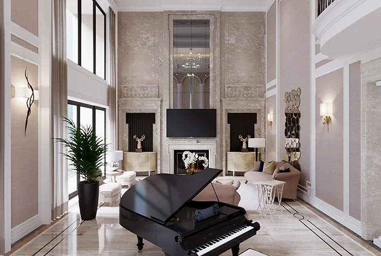 Tủ bếp island penthouse Hà Nội