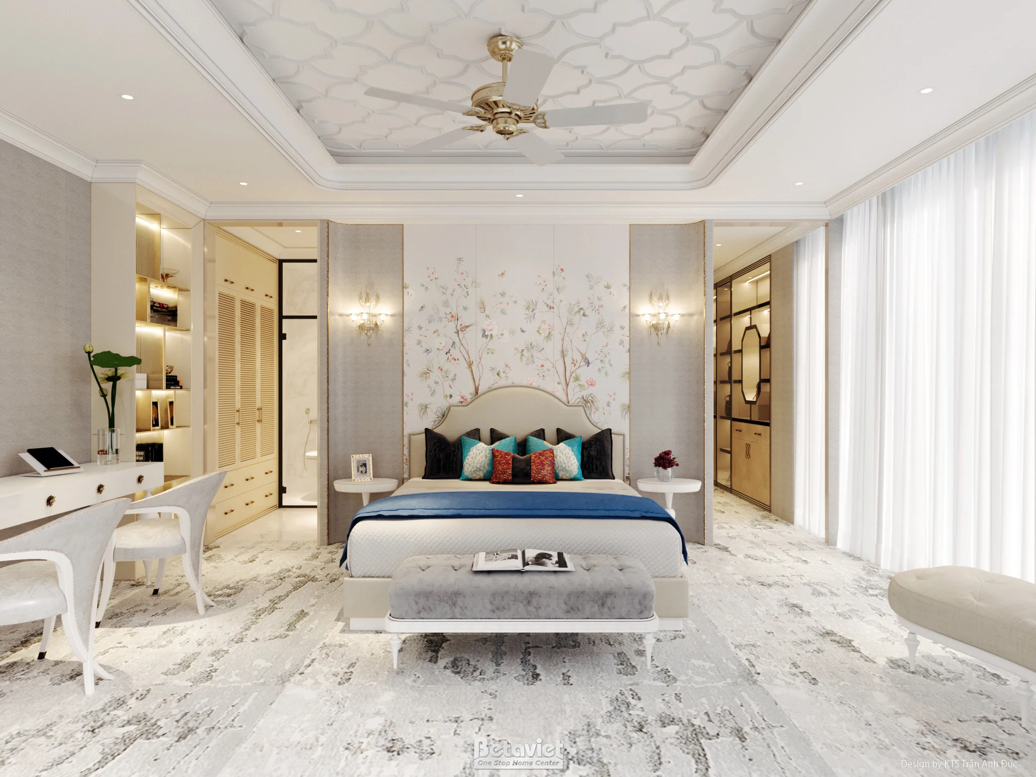 biệt thự 3 tầng phong cách tân cổ điển tại Bắc Ninh KT5500345B