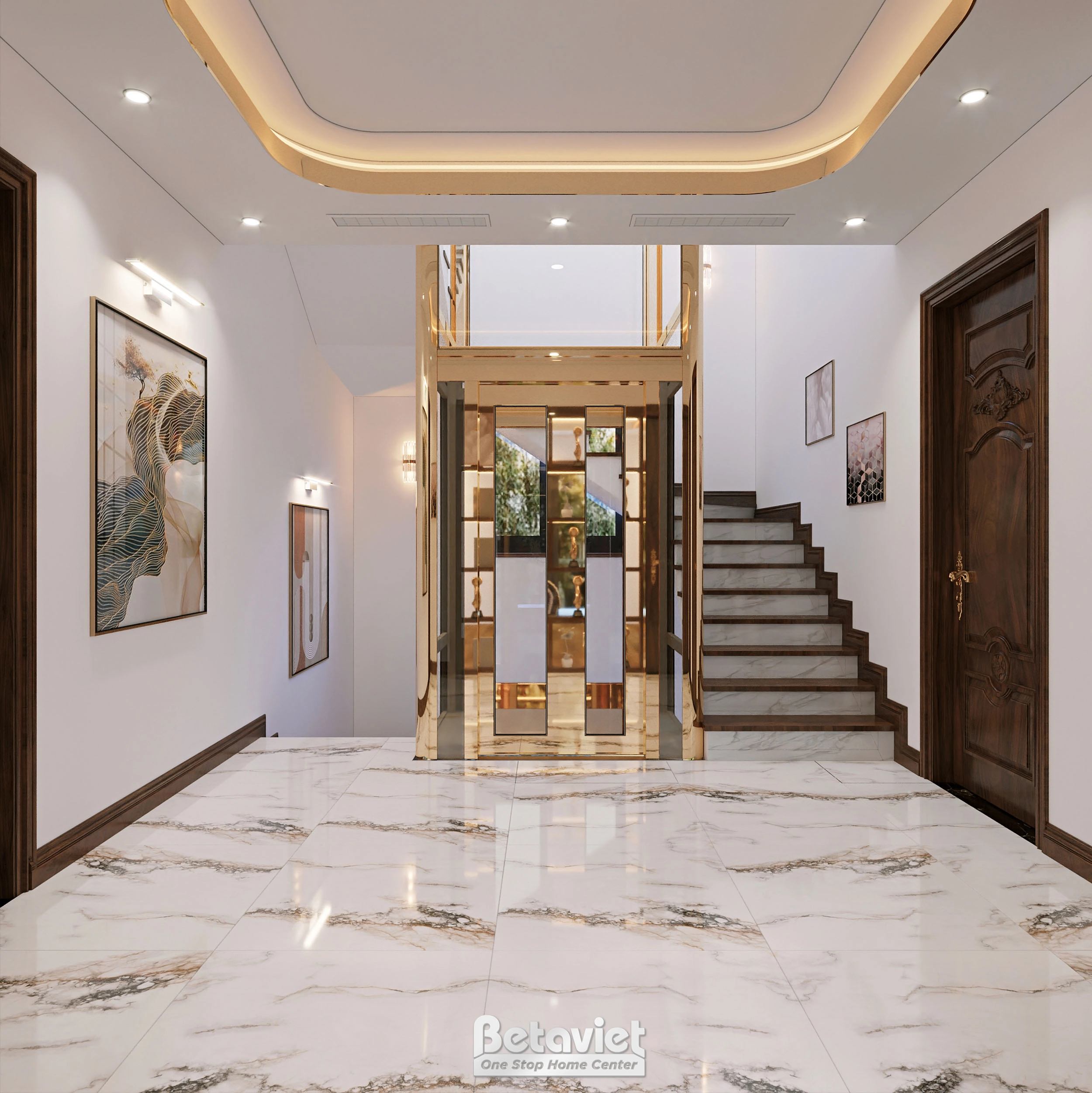 nội thất biệt thự phong cách hiện đại tại Thái Bình