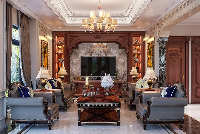 Mẫu nội thất biệt thự tân cổ điển KĐT Vinhomes Ocean Park
