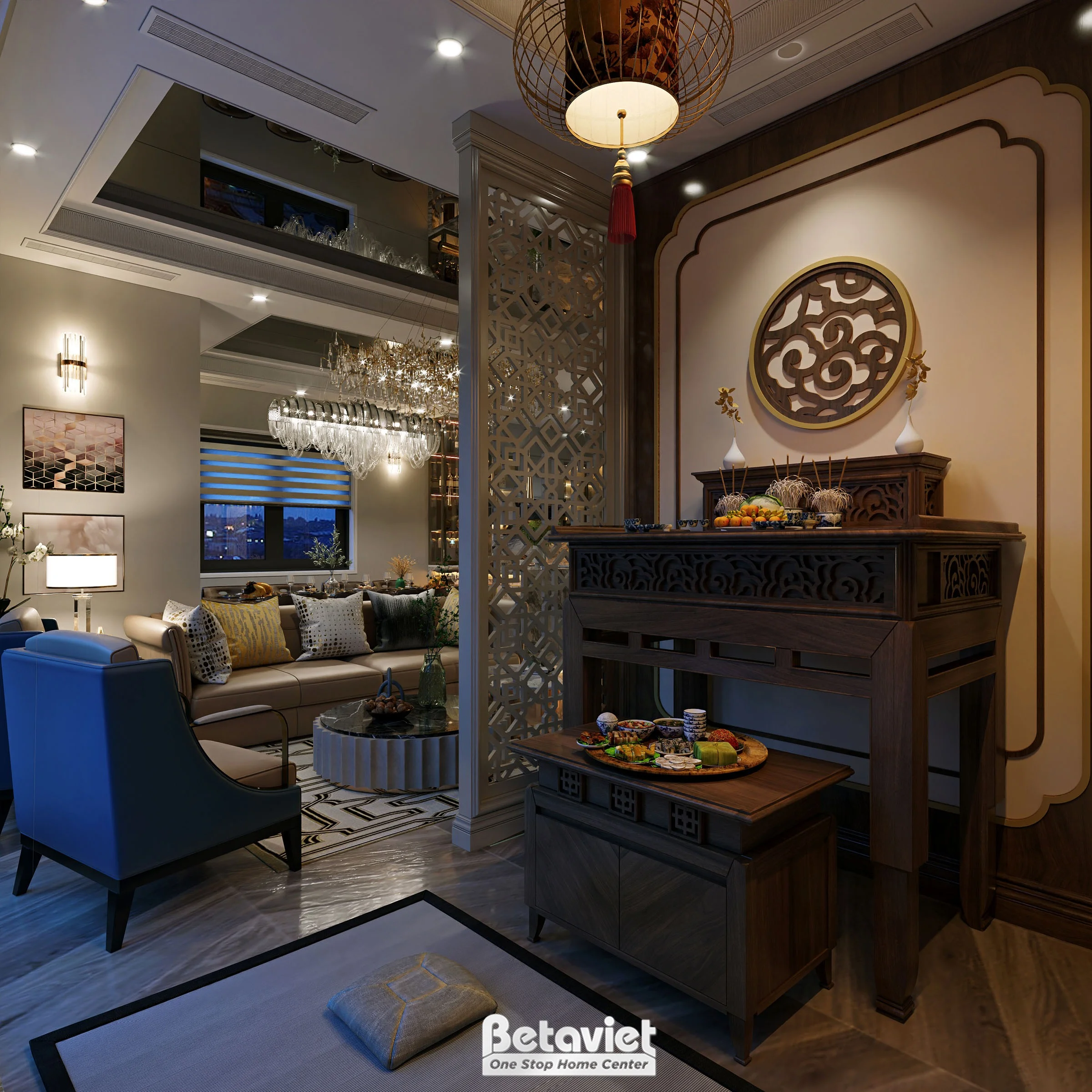 biệt thự 3 tầng phong cách tân cổ điển tại Bình Dương