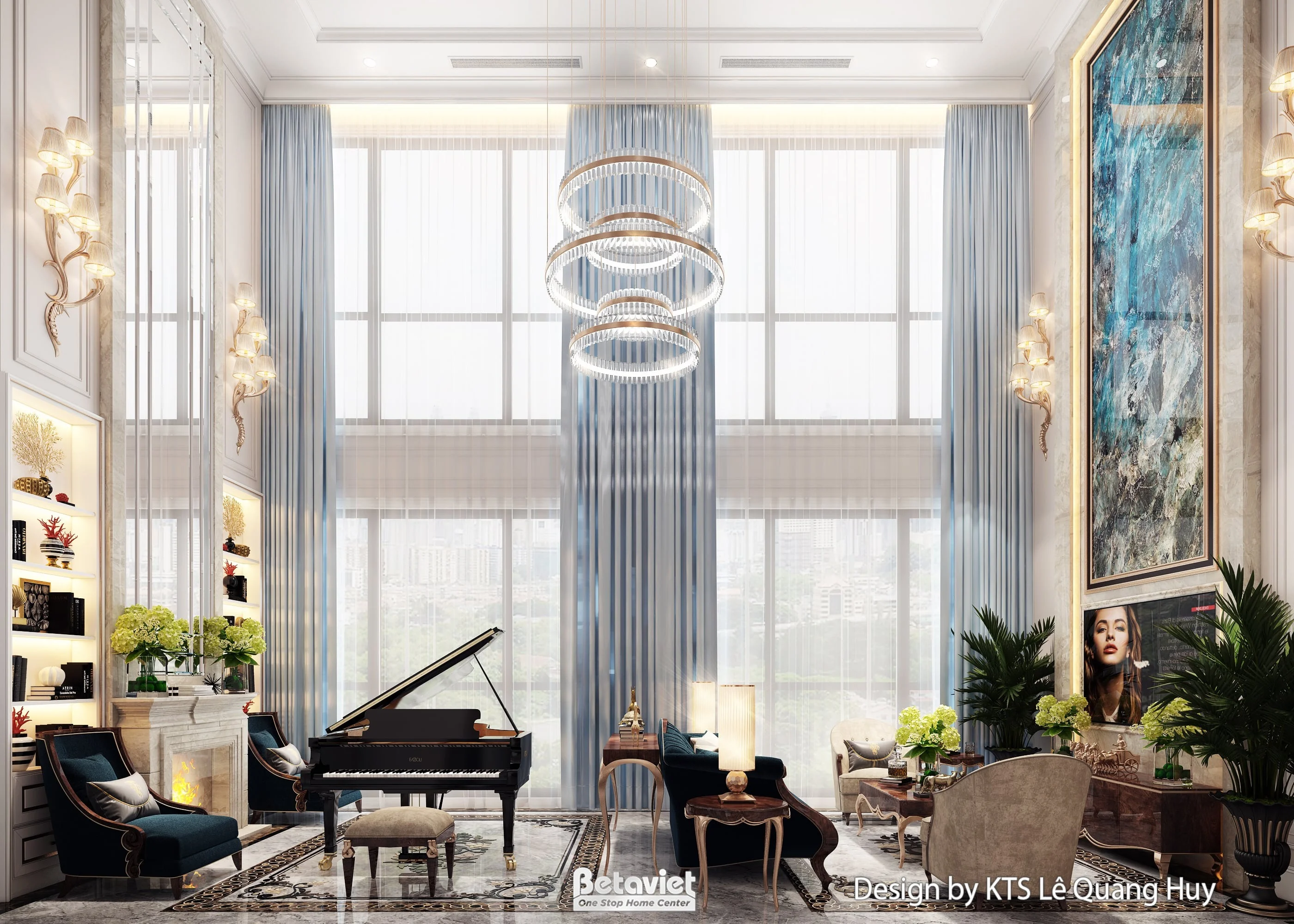 biệt thự 3 tầng phong cách tân cổ điển tại Hà Nội