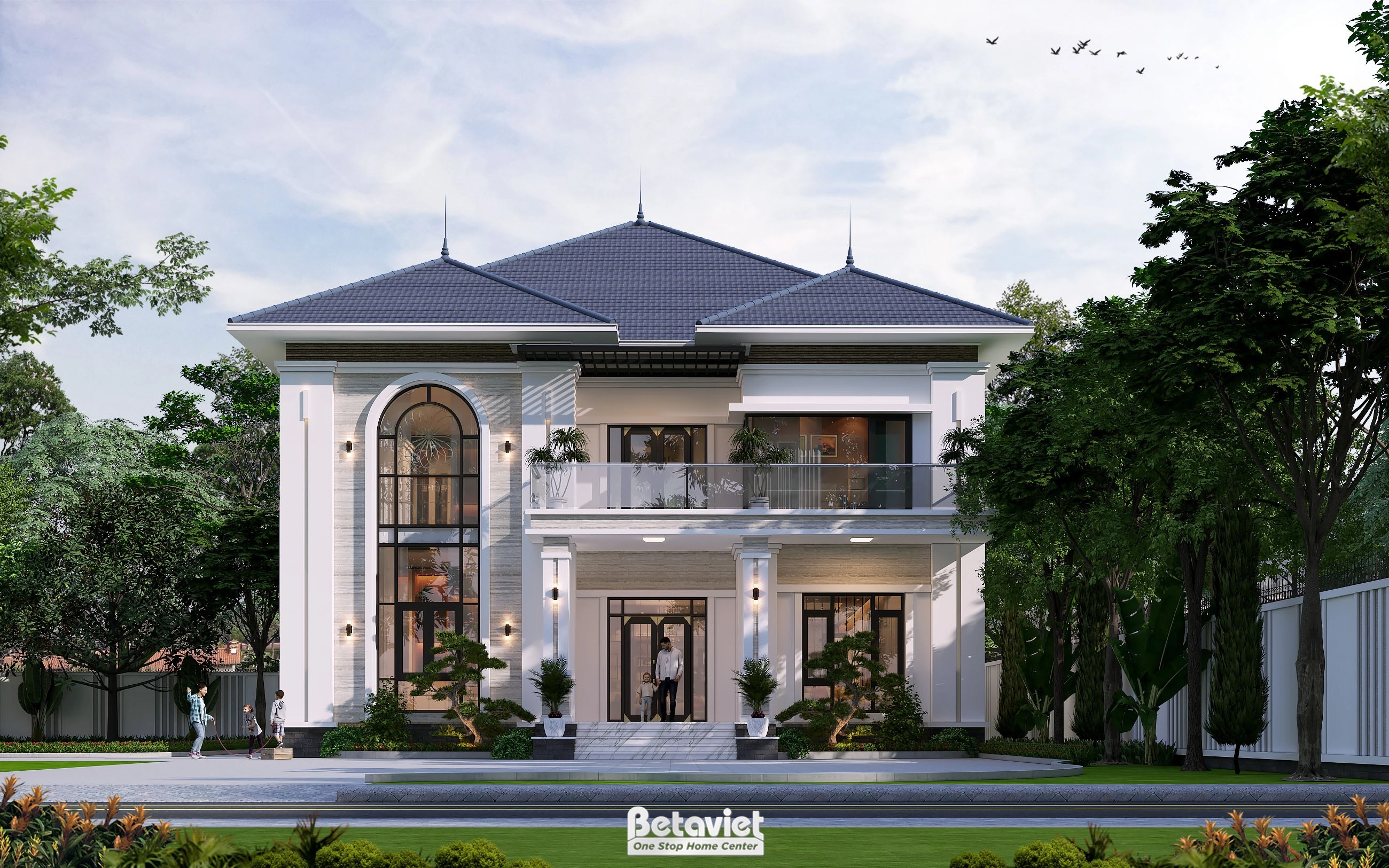 Mẫu biệt thự phong cách hiện đại 2 tầng tại Phú Thọ