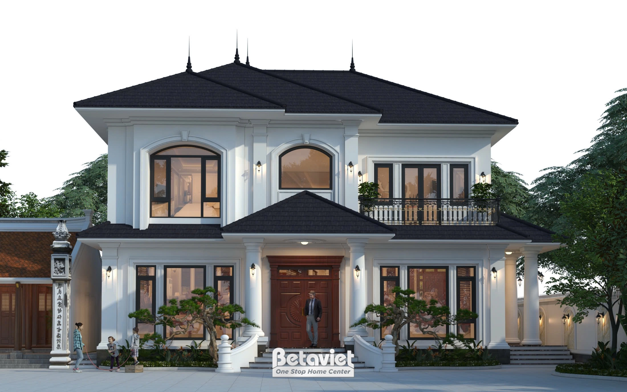 biệt thự 2 tầng phong cách tân cổ điển tại Nam Định