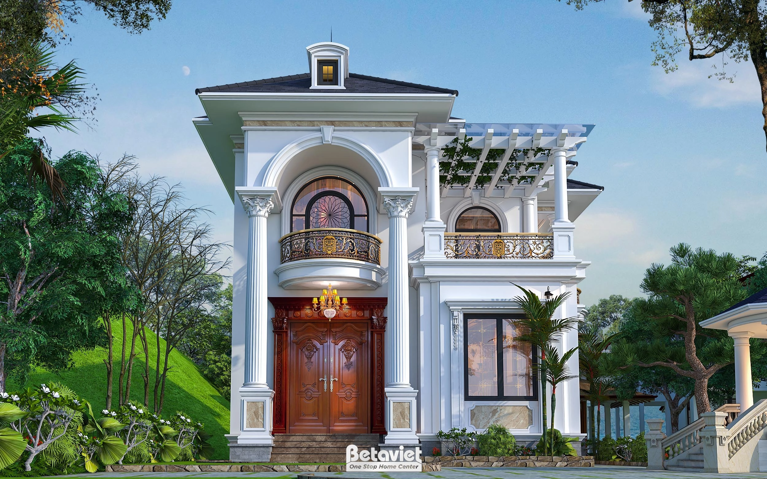 biệt thự mái Nhật 2 tầng bán cổ điển tại Bắc Giang