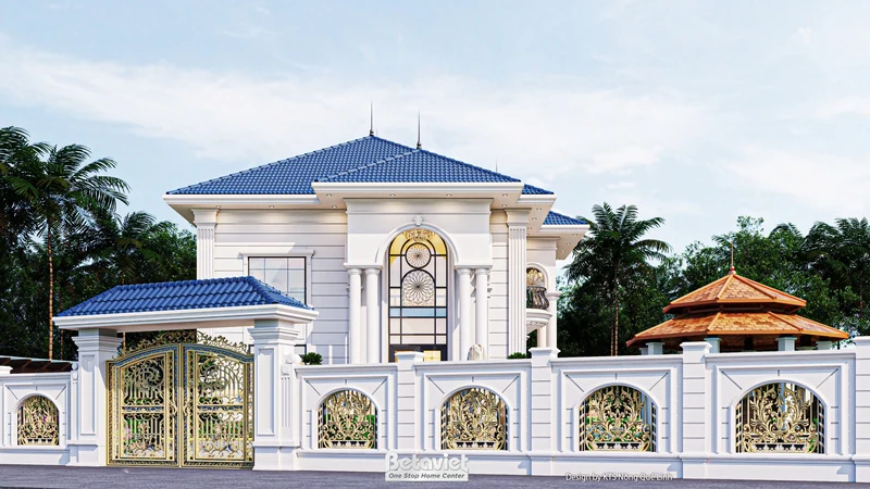 biệt thự phong cách tân cổ điển 2 tầng tại Cà Mau