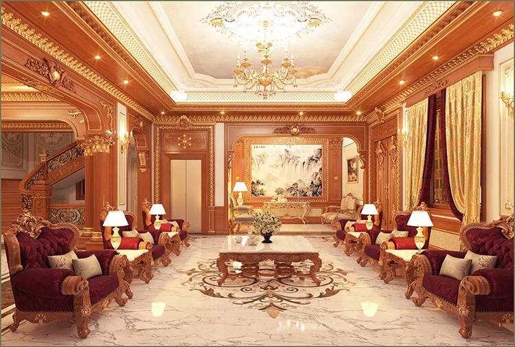 nội thất tân cổ điển biệt thự tại Thái Bình