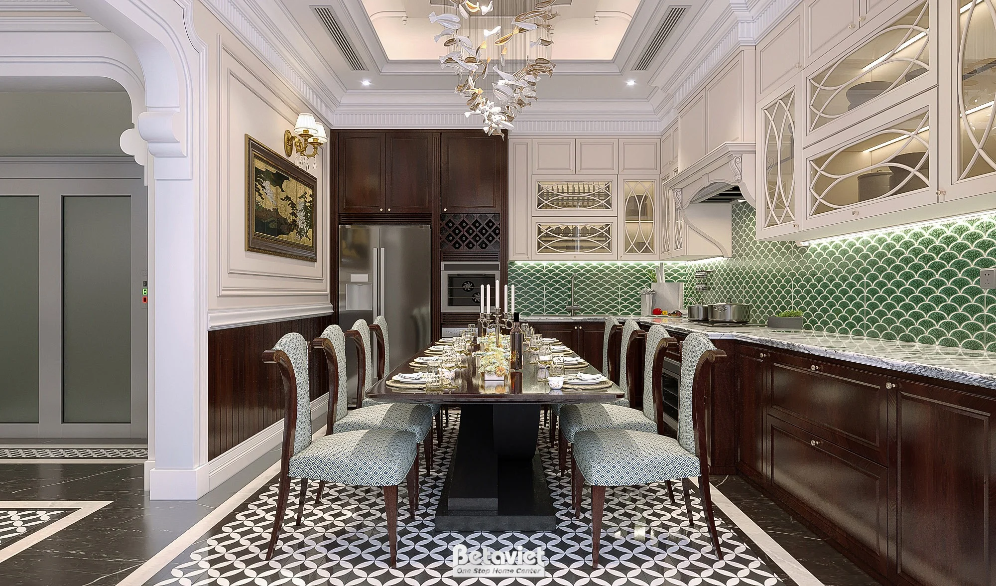 Biệt thự song lập 3 tầng phong cách tân cổ điển tại bắc giang