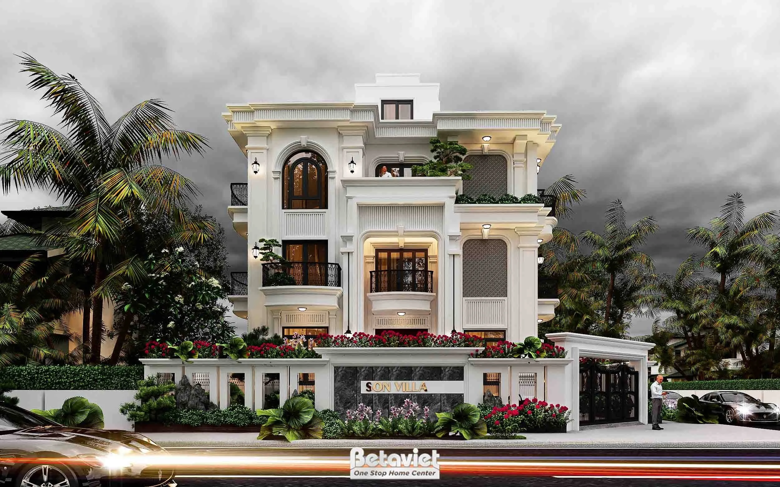 biệt thự tân cổ điển 3 tầng KĐT Green Little Town