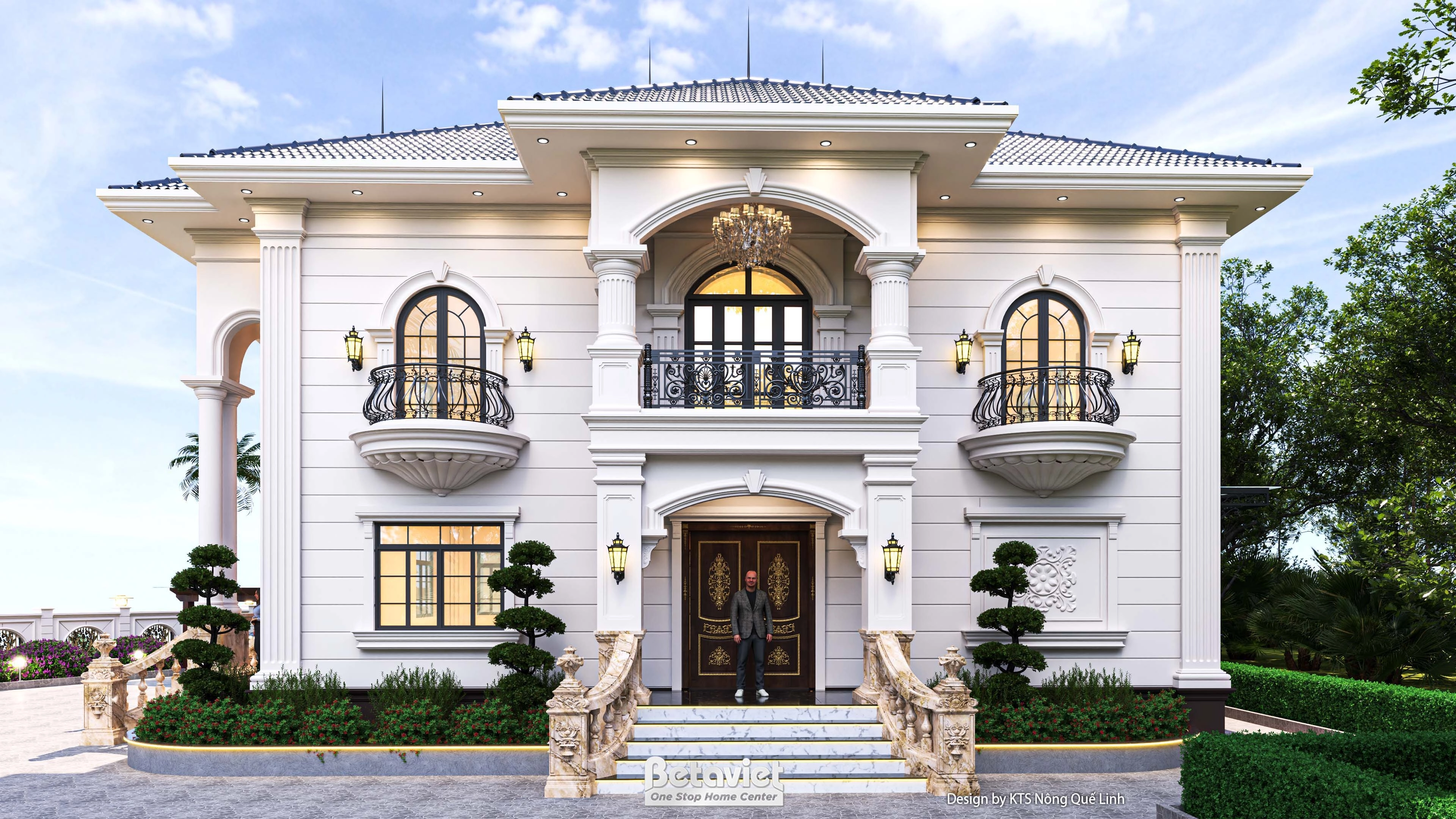 biệt thự tân cổ điển mái Nhật tại Cà Mau KT8002318A