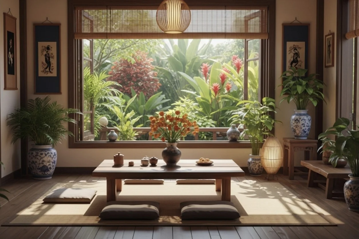 Phòng khách Japandi kết hợp Scandinavian