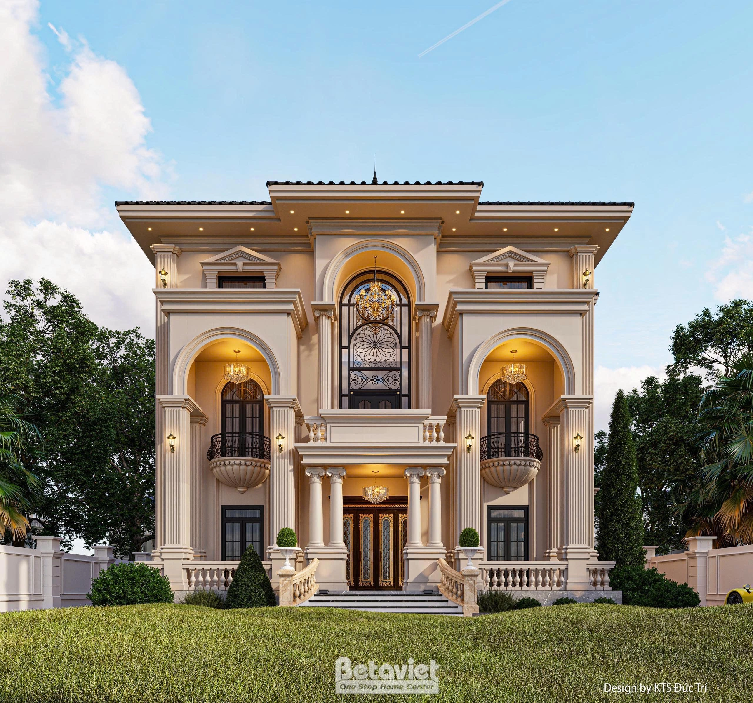 biệt thự 3 tầng phong cách Địa Trung Hải tại Lạng Sơn