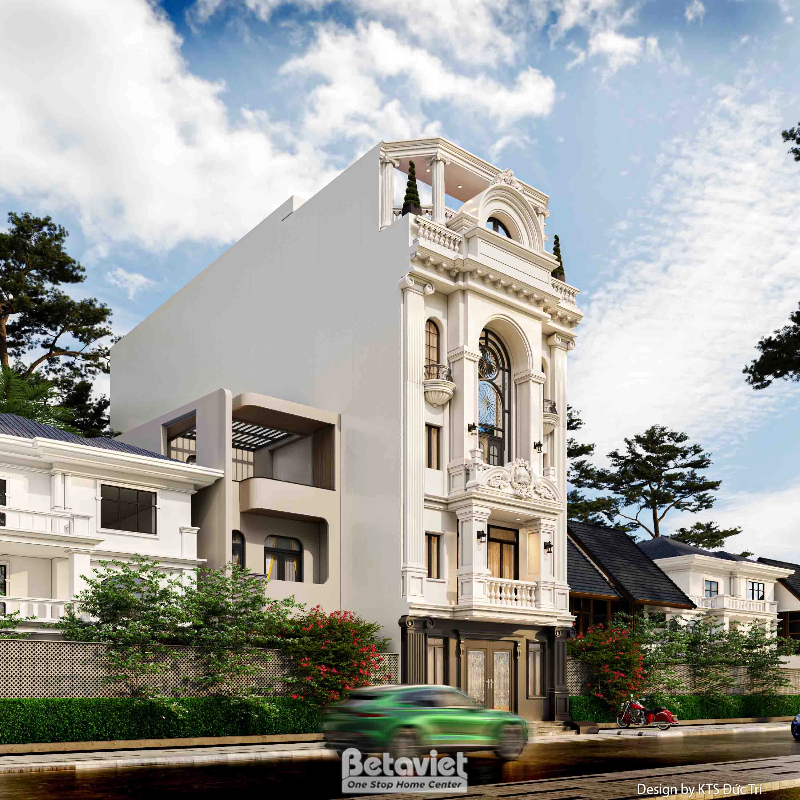 biệt thự nhà phố tân cổ điển 5 tầng tại Phú Thọ