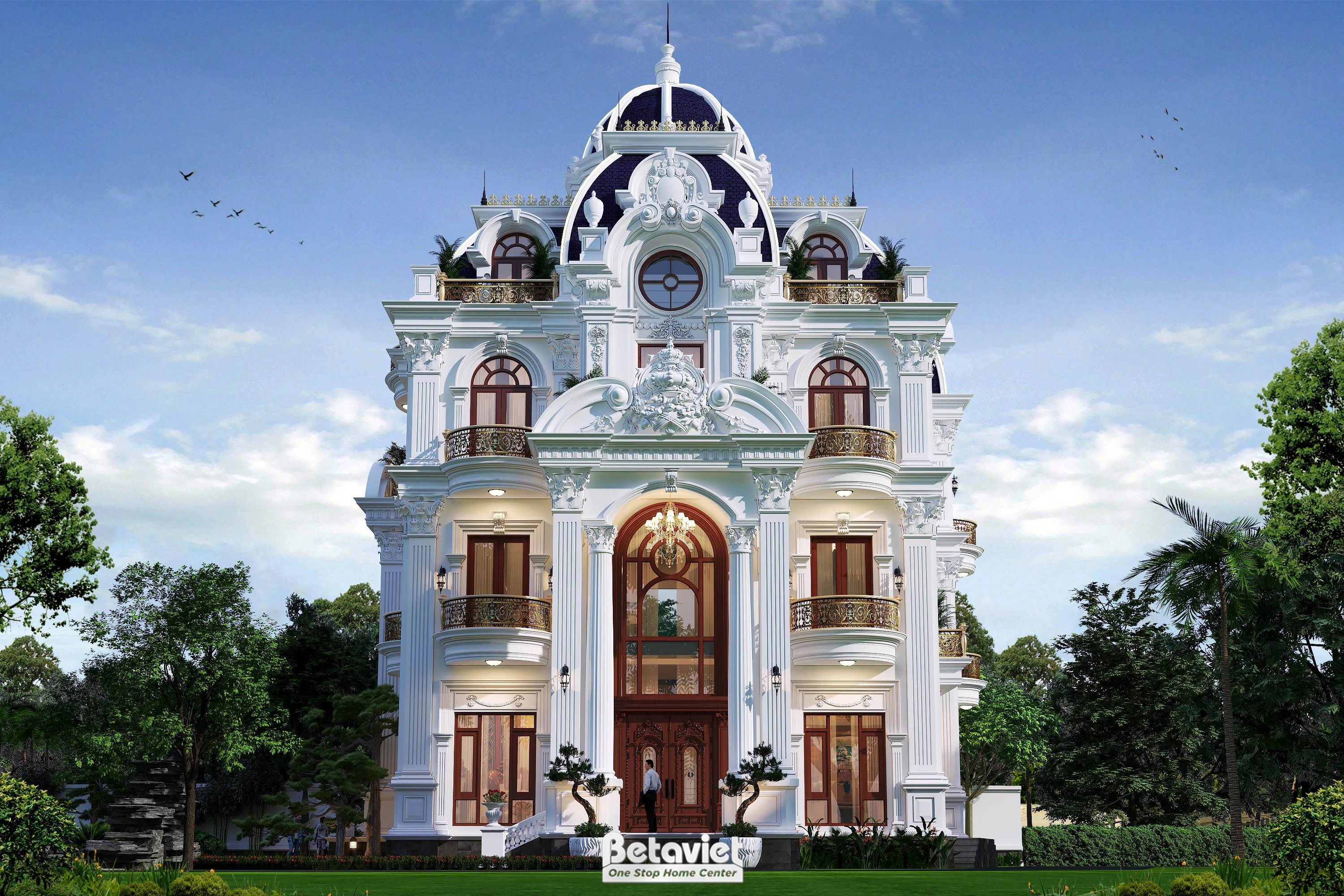 biệt thự tân cổ điển mái Mansard 4 tầng tại Bắc Ninh