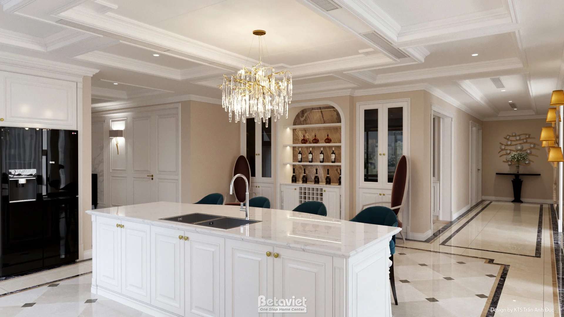 Thiết kế nhà bếp đẹp hiện đại 2026