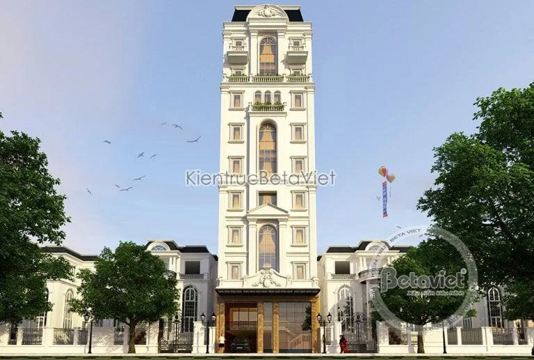 Thiết kế khách sạn 9 tầng tân cổ điển 1800m2 tại Khánh Hòa [KT19252] - ảnh 1