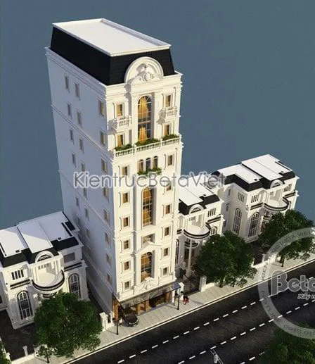 Thiết kế khách sạn 9 tầng tân cổ điển 1800m2 tại Khánh Hòa [KT19252] - ảnh 3