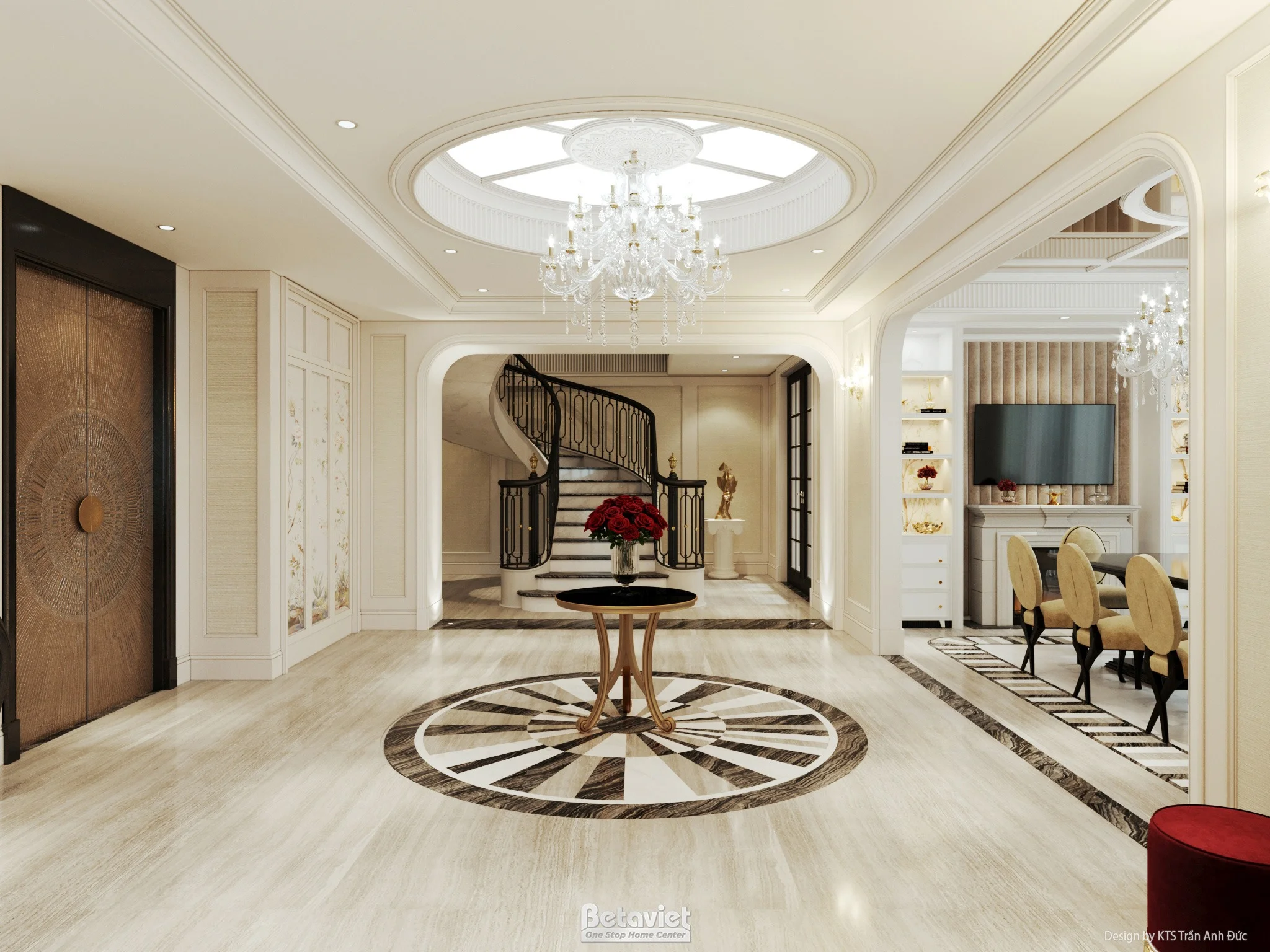 Mẫu thiết kế nội thất biệt thự phố hiện đại gỗ tại Hà Nội