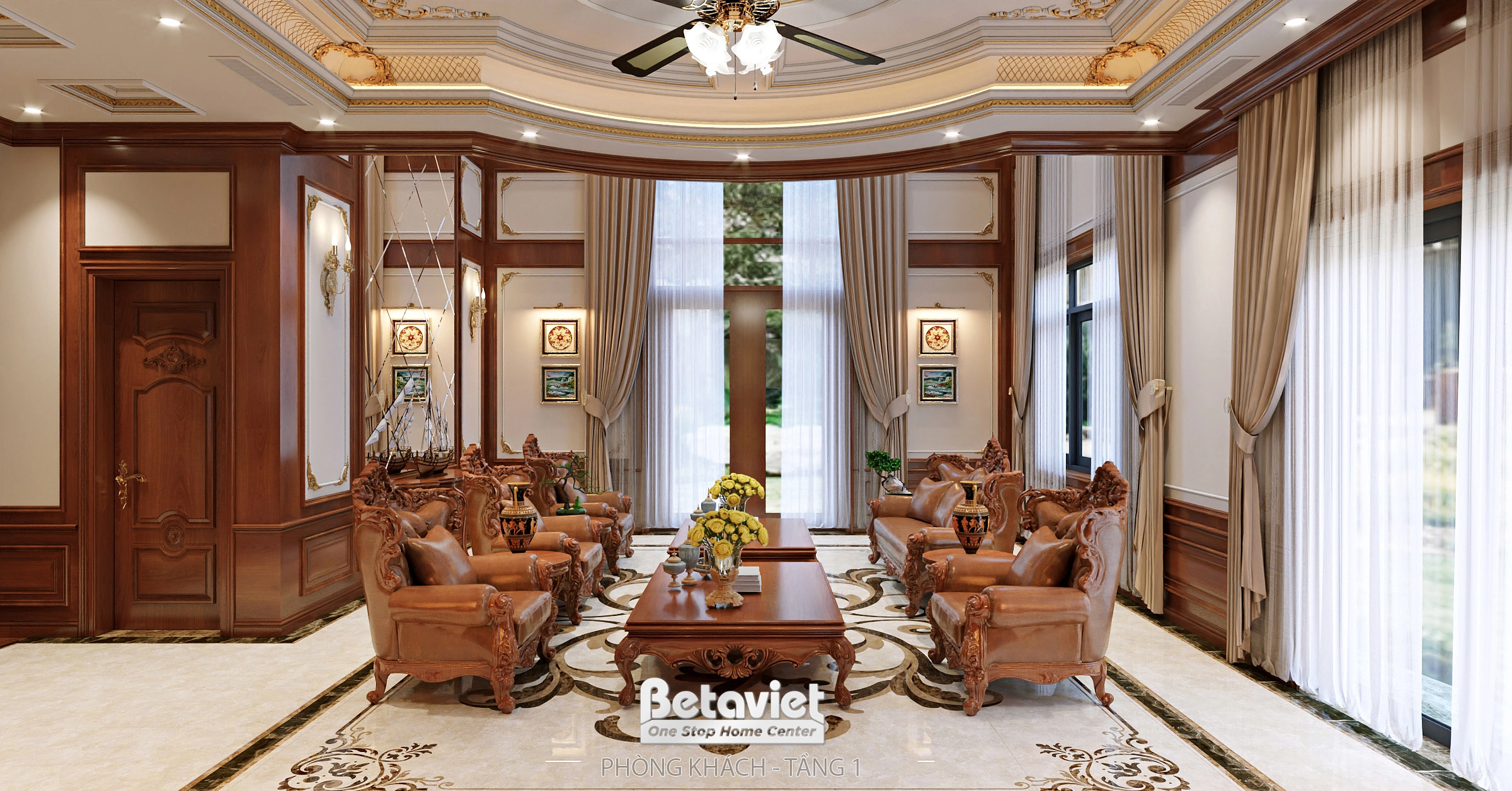 Tủ bếp gỗ tự nhiên Bắc Ninh