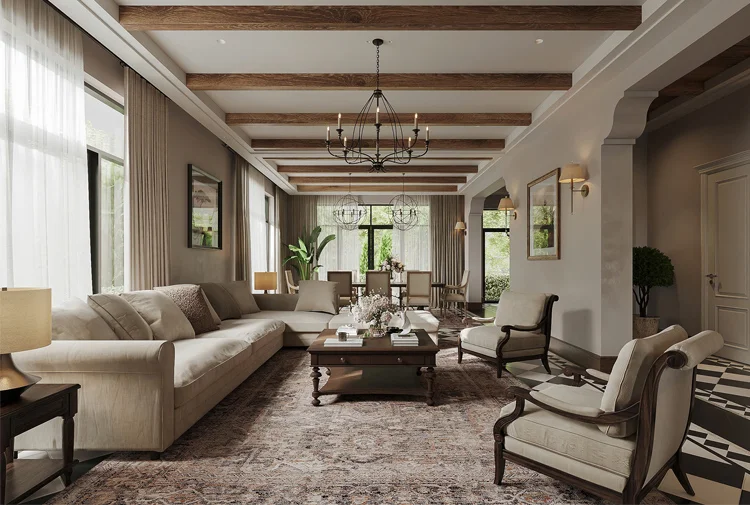 Mẫu thiết kế nội thất tân cổ điển biệt thự tại Bắc Ninh NT5003780-1