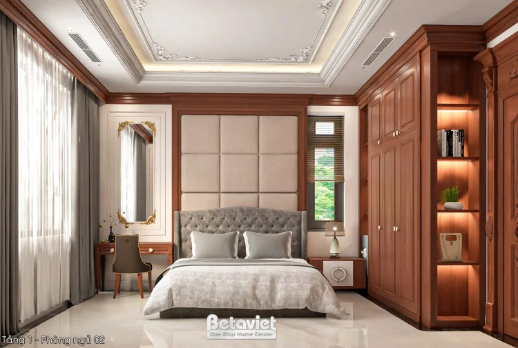 biệt thự có gara 4 tầng hiện đại tại Hòa Bình