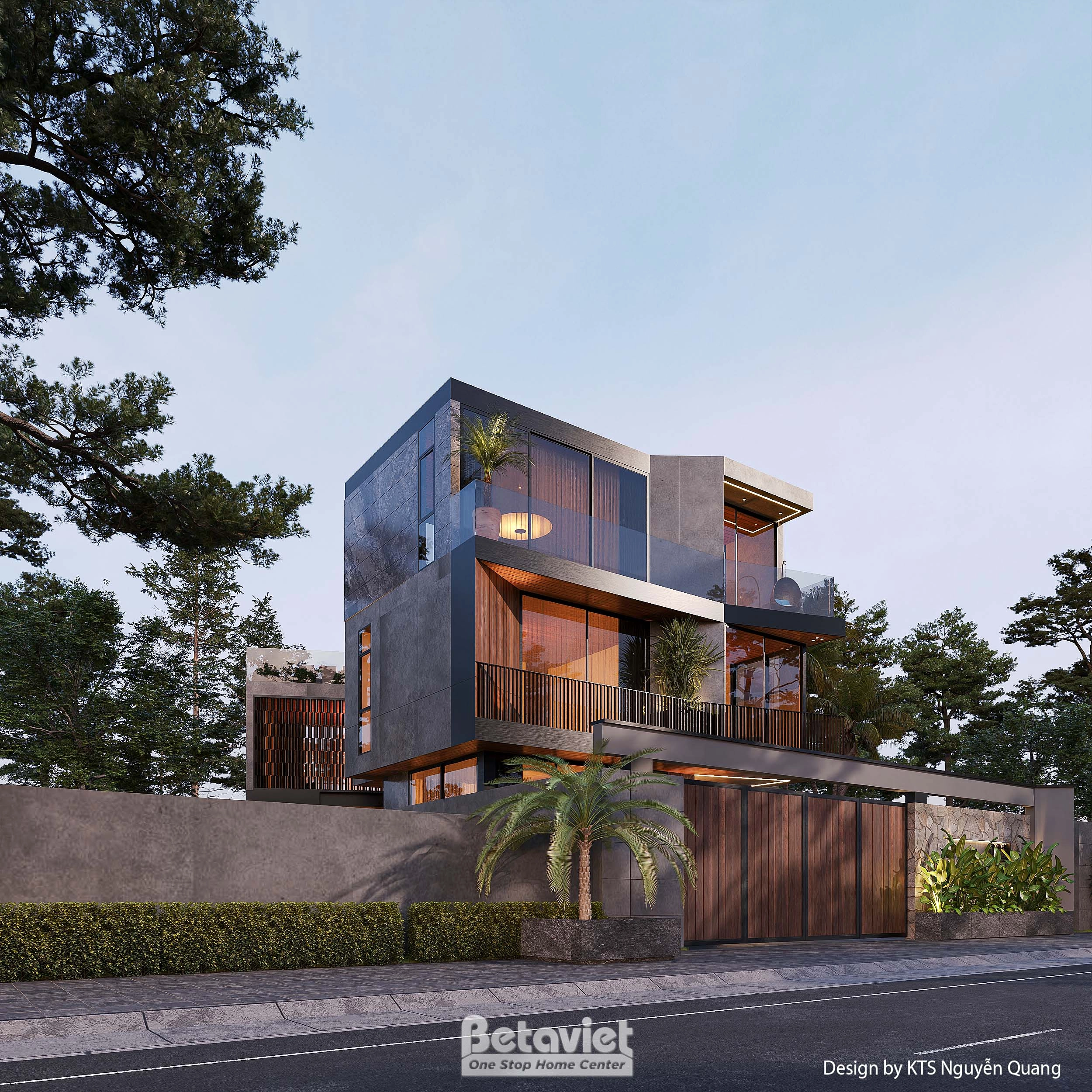 Biệt thự nghỉ dưỡng 3 tầng phong cách hiện đại tại Hà Nội