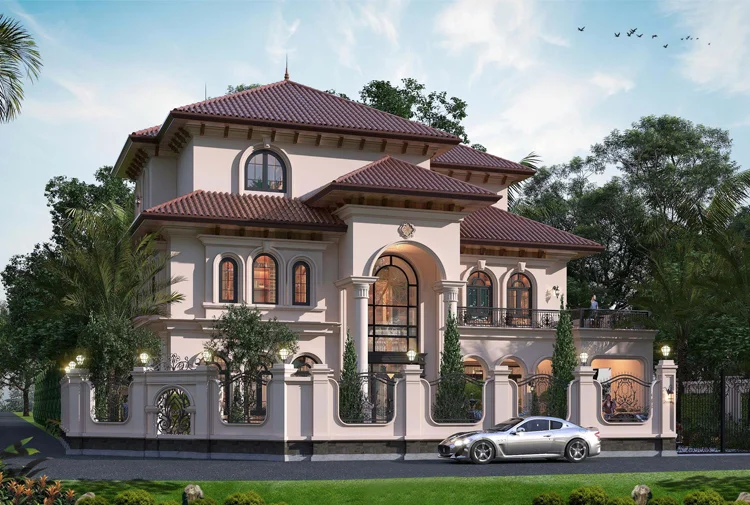 Mẫu biệt thự phong cách Địa Trung Hải 3 tầng tại Nghệ An KT2009403-1