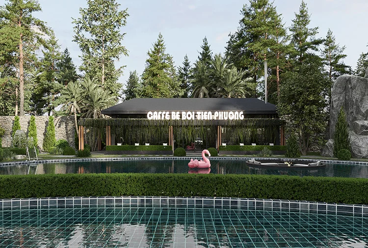 Mẫu thiết kế biệt thự 1 tầng phong cách Á Đông tại Ninh Bình